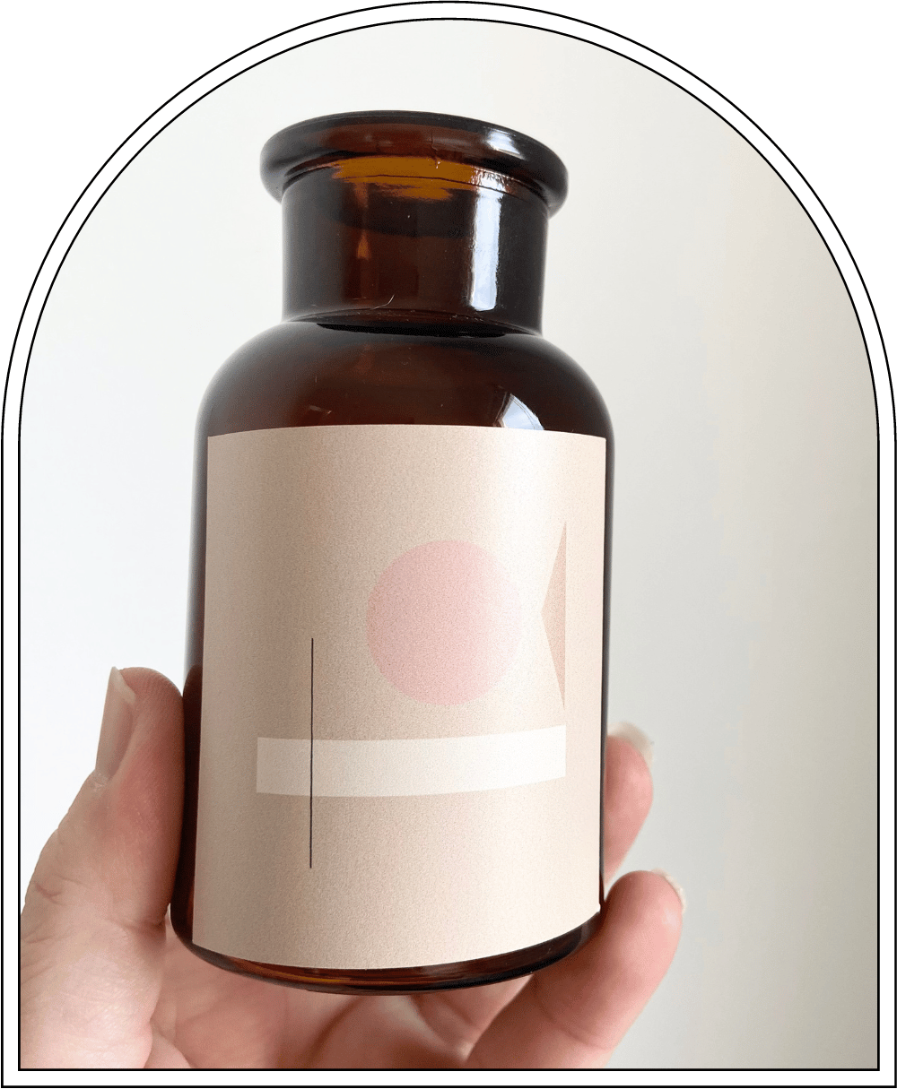 Boho Art Vase with Dried Posy