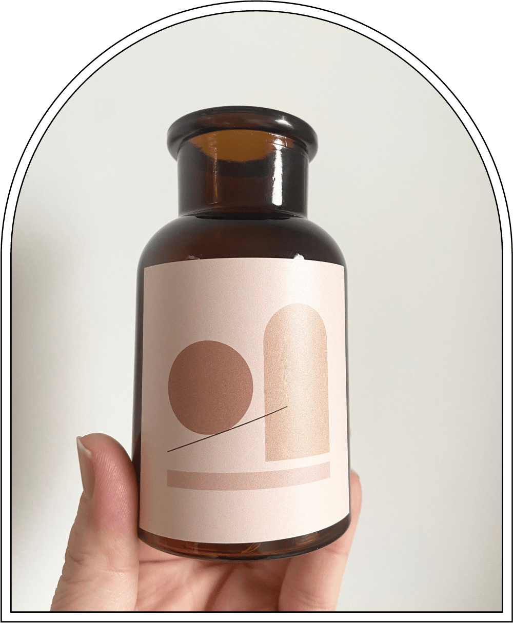 Boho Art Vase with Dried Posy