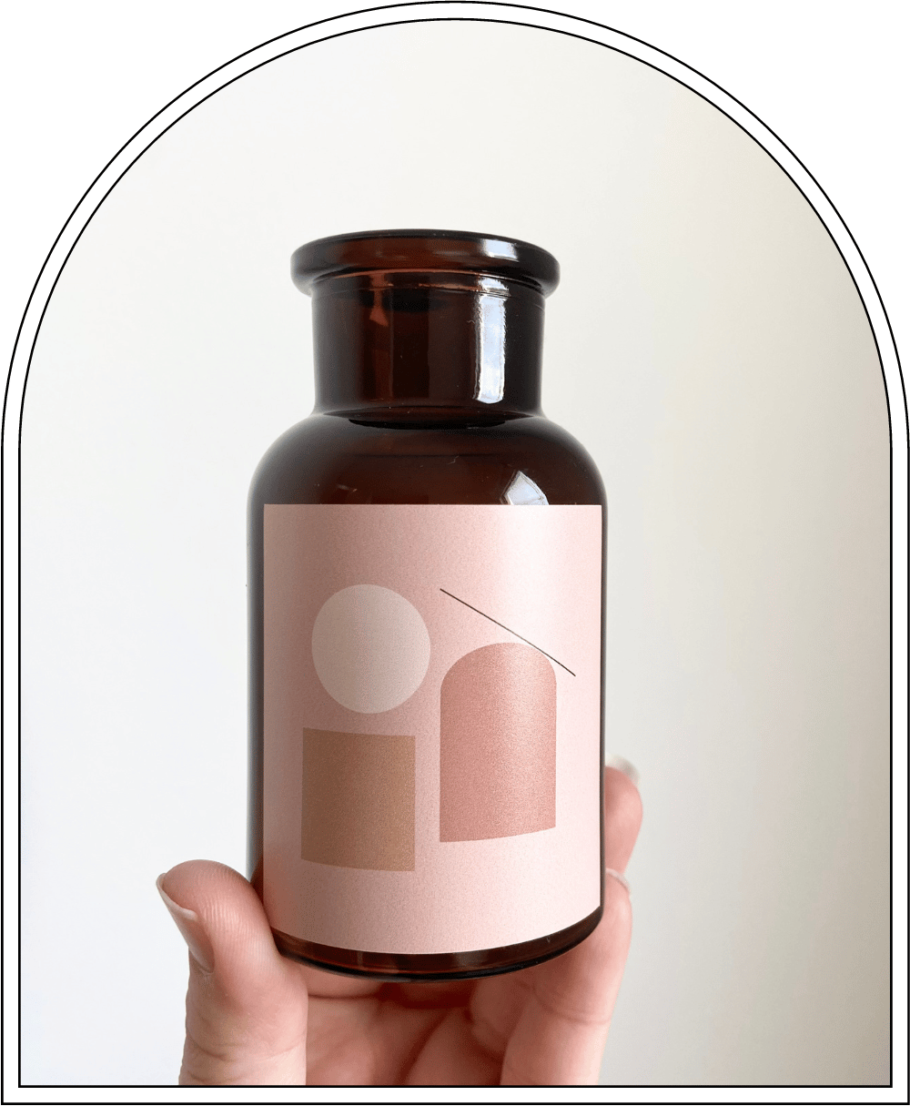 Boho Art Vase with Dried Posy